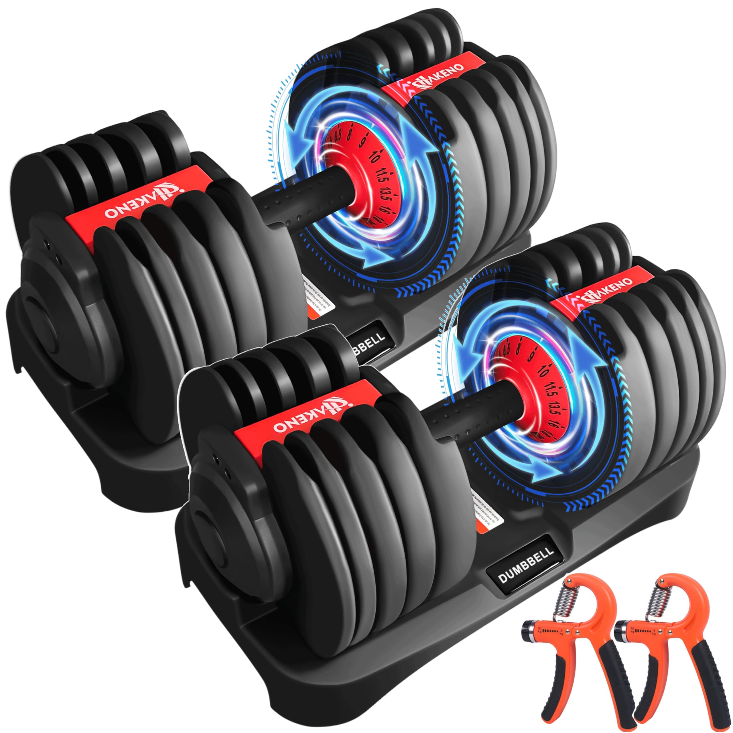Amazon.com : HAKENO 15 Weight in 1 Adjustable Dumbbell 24KG